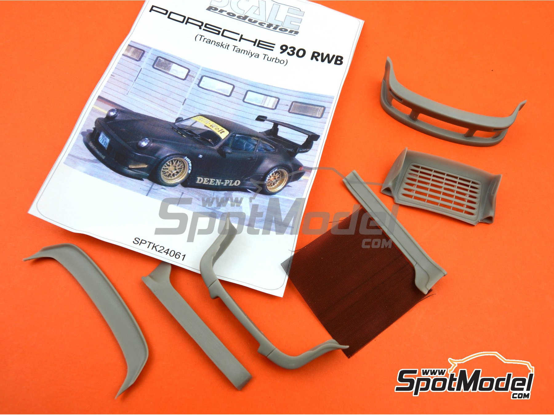 Porsche 911 930 Turbo RWB. Transkit in 1/24 scale manufactured by Scale  Production (ref. SPTK24061)